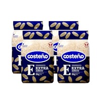Arroz Extra Añejo COSTEÑO Bolsa 5kg - Paquete 4u